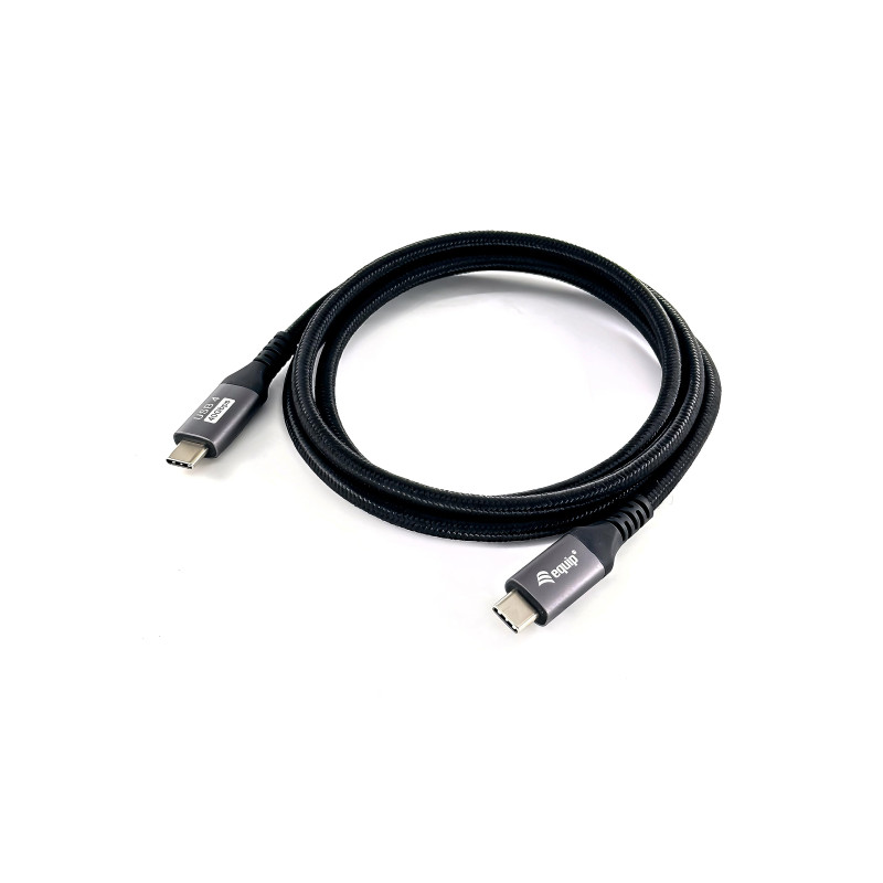 Equip 128383 Câble USB 4 Gen 3 C vers C, M/M, 2,0 m, PD3.1 240 W, 8 K/60 Hz, 40 Gb/s Noir Equip 128383 Câble USB 4 Gen 3 C vers C, M/M, 2,0 m, PD3.1 240 W, 8 K/60 Hz, 40 Gb/s Noir