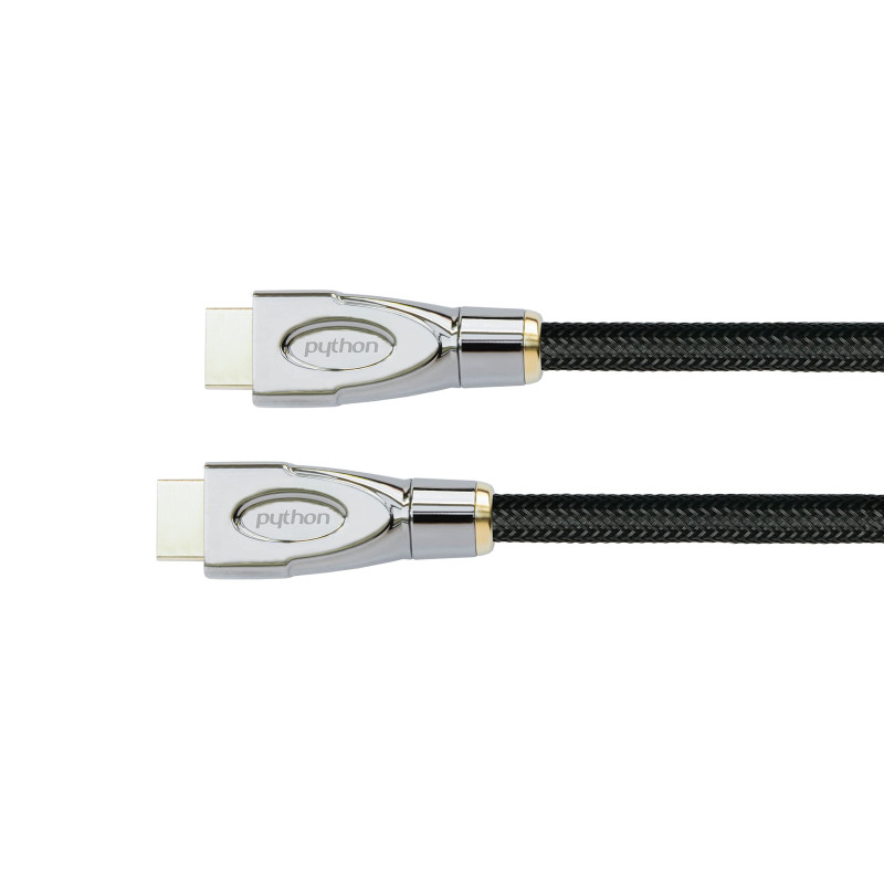 PYTHON Câble HDMI 2.1 de qualité supérieure - 8K UHD 2 / 4K UHD - Connecteurs plaqués Or - Triple Blindage - conducteurs en cuiv PYTHON Câble HDMI 2.1 de qualité supérieure - 8K UHD 2 / 4K UHD - Connecteurs plaqués Or - Triple Blindage - conducteurs en cuiv