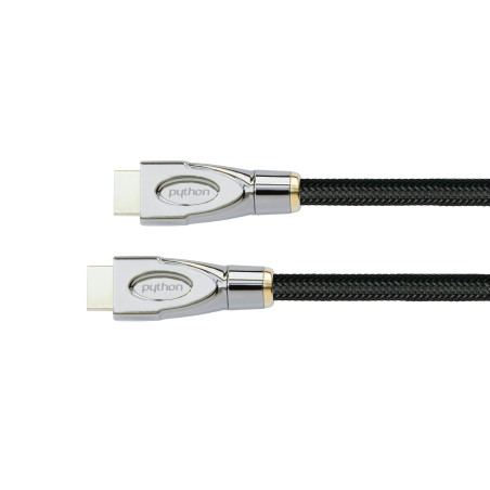 PYTHON Câble HDMI 2.1 de qualité supérieure - 8K UHD 2 / 4K UHD - Connecteurs plaqués Or - Triple Blindage - conducteurs en cuiv