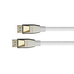 Python Câble DisplayPort 2.0 de qualité supérieure – 50 cm / 0,5 m – 54 Gbit/s, UHBR 13,5-4 K @240 Hz / 8 K @ 60 Hz – Conducteur