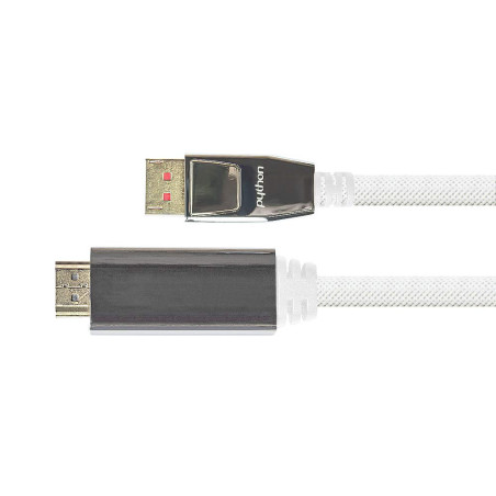 Python Câble de raccordement série Premium DisplayPort 1.4 vers HDMI 2.0 - 4 K / UHD @ 60 Hz - Câble adaptateur - Triple blindag