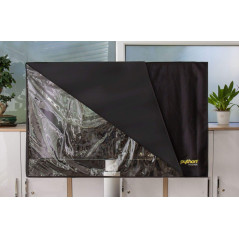 Python Series TV Cover Indoor/Outdoor – Toile de Protection Universel pour Votre téléviseur ou Moniteur 55" BIS 58" Zoll Noir