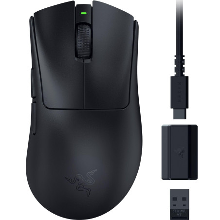 Razer DeathAdder V3 HyperSpeed - Souris e-Sport Gaming Ergonomique sans Fil Ultra légère avec 26K DPI (55g léger, revêtement Sof