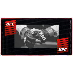 Konix UFC Tapis de Souris Gaming XXL 90 x 46 cm - Base antidérapante en Caoutchouc - Noir et Rouge