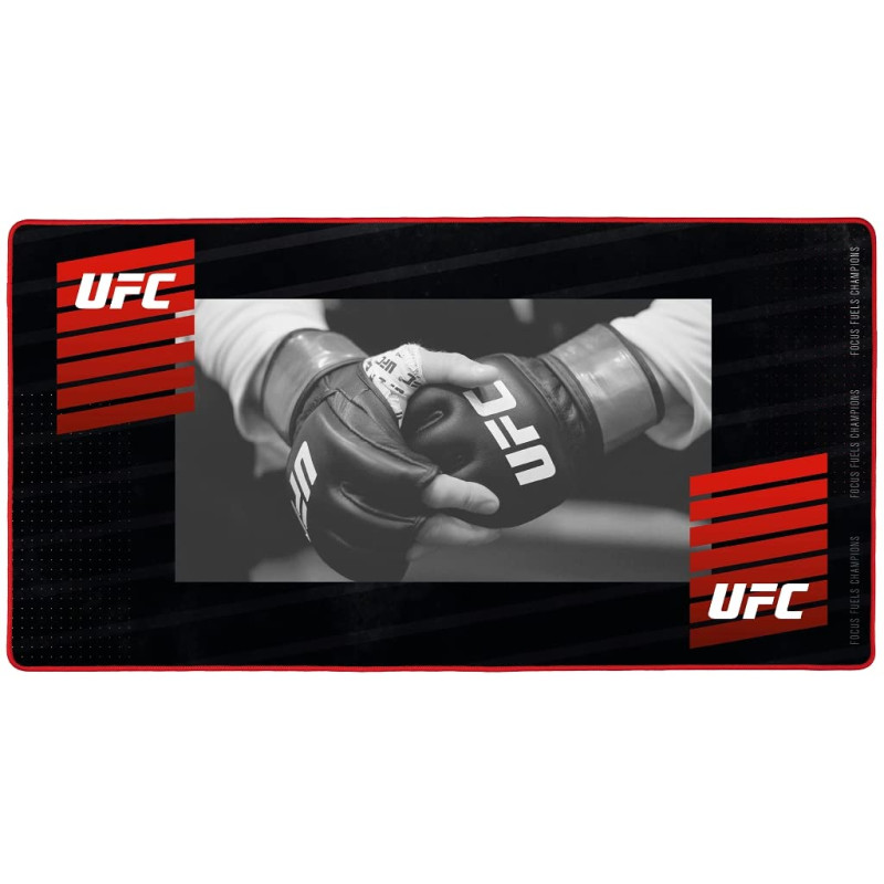 Konix UFC Tapis de Souris Gaming XXL 90 x 46 cm - Base antidérapante en Caoutchouc - Noir et Rouge Konix UFC Tapis de Souris Gaming XXL 90 x 46 cm - Base antidérapante en Caoutchouc - Noir et Rouge