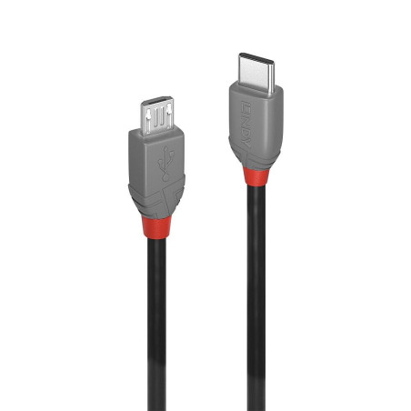 LINDY 36891 Câble USB 2.0 Type C vers Micro-B 1 M