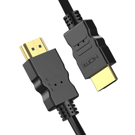 NEDIS Câble HDMI ultra haute vitesse - Connecteur HDMI - 8K @ 60Hz - 48 Gbps - 1 m - Rond - 6,0 mm - Noir - Étiquette