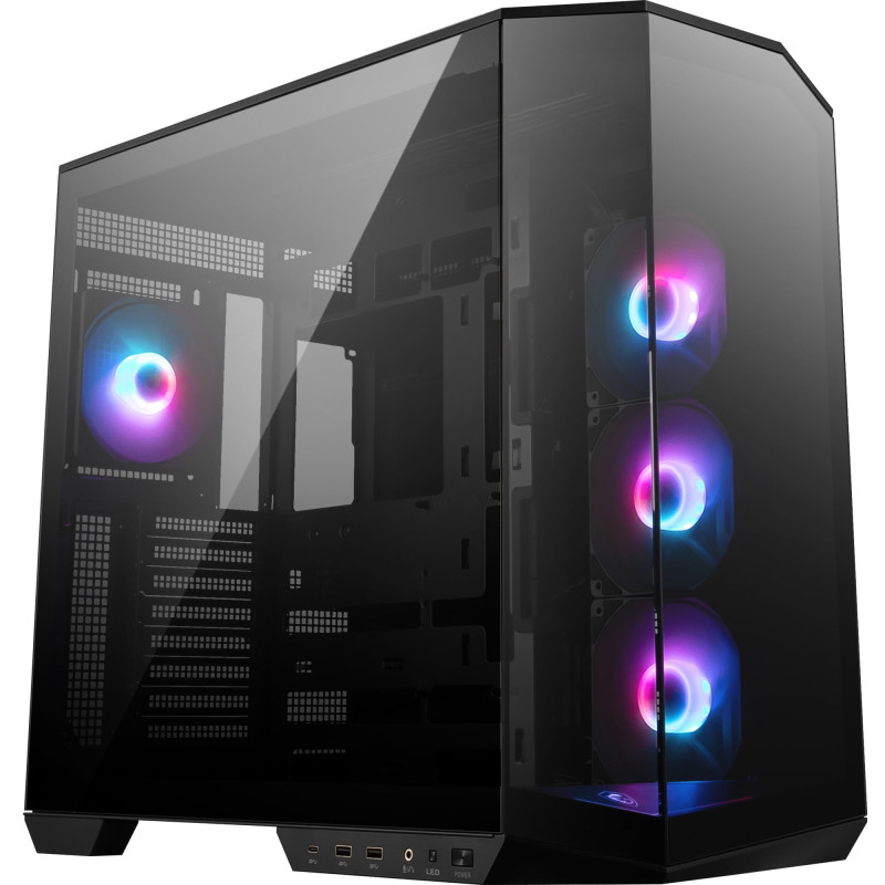MSI MAG PANO 100R PZ Boîtier PC ATX - Compatible Installation Verticale de Carte Graphique, Support GPU, filtres à poussière, Ca MSI MAG PANO 100R PZ Boîtier PC ATX - Compatible Installation Verticale de Carte Graphique, Support GPU, filtres à poussière, Ca
