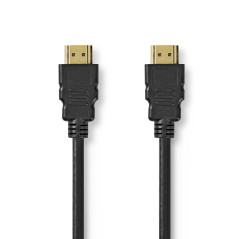 NEDIS Câble HDMI ultra haute vitesse - Connecteur HDMI - 8K @ 60Hz - 48 Gbps - 2 m - Rond - 6,5 mm - Noir - Étiquette