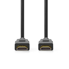 NEDIS Câble HDMI ultra haute vitesse - Connecteur HDMI - 8K @ 60Hz - 48 Gbps - 2 m - Rond - 6,5 mm - Noir - Étiquette