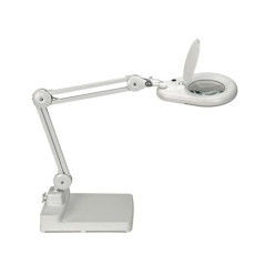 MAUL lampe loupe MAULviso | Lampe loupe sur pied pour des travaux en atelier et au bureau | Eclairage avec 54 LED | Loupe eclair
