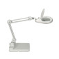 MAUL lampe loupe MAULviso | Lampe loupe sur pied pour des travaux en atelier et au bureau | Eclairage avec 54 LED | Loupe eclair