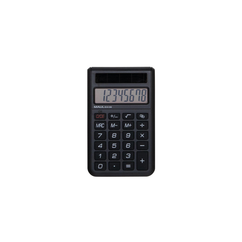 MAUL Calculatrice de Poche Eco 250, Calculatrice Solaire à 8 Chiffres, Calculatrice de Bureau Professionnelle pour Le Bureau et MAUL Calculatrice de Poche Eco 250, Calculatrice Solaire à 8 Chiffres, Calculatrice de Bureau Professionnelle pour Le Bureau et
