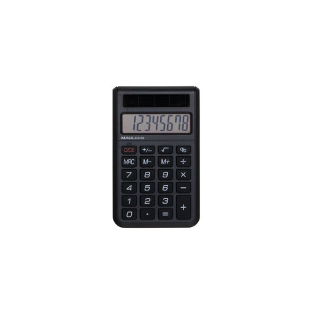 MAUL Calculatrice de Poche Eco 250, Calculatrice Solaire à 8 Chiffres, Calculatrice de Bureau Professionnelle pour Le Bureau et