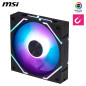 MSI MPG EZ120 ARGB-1B - Ventilateur noir ARGB de 120 mm, palier hydrodynamique avec écrou de fixation supplémentaire, compatible MSI MPG EZ120 ARGB-1B - Ventilateur noir ARGB de 120 mm, palier hydrodynamique avec écrou de fixation supplémentaire, compatible