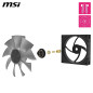MSI MPG EZ120 ARGB-1B - Ventilateur noir ARGB de 120 mm, palier hydrodynamique avec écrou de fixation supplémentaire, compatible MSI MPG EZ120 ARGB-1B - Ventilateur noir ARGB de 120 mm, palier hydrodynamique avec écrou de fixation supplémentaire, compatible