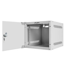 LANBERG ARMARIO Rack 10 †MONTAJE PARED 4U / 280X310 Para AUTOARMAS (PAQUETE Plano) Con PUERTA VIDRIO Gris