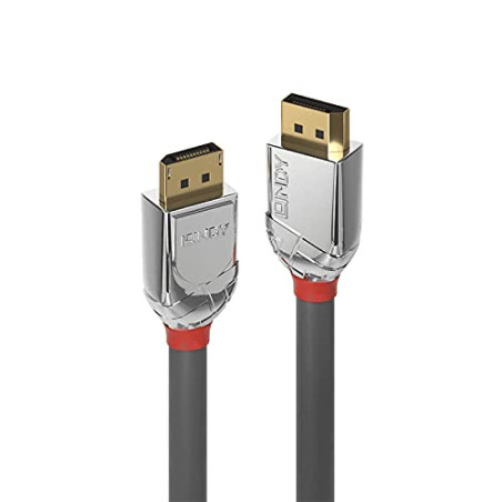 LINDY - Câble DisplayPort HDMI 1.2 Cromo Line 5 Mètre, Display Port 4k@60Hz 1.2 21.6G 3D 4k 1080p 240Hz 144Hz 120Hz 1.4 2.2 | Co
