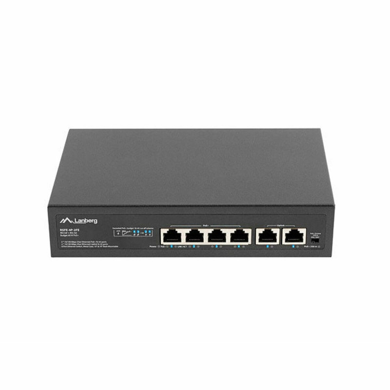 LANBERG POE+ SWITCH RACK 10"/19" RSFE-4P-2FE-60 LANBERG POE+ SWITCH RACK 10"/19" RSFE-4P-2FE-60
