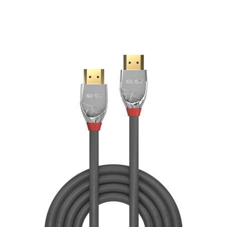 Lindy - Câble HDMI 2.0 Cromo Line 0.5 Mètre avec Ethernet, High Speed 4k@60Hz 18G 3D 1080p HDCP 2.2 120Hz 144Hz Certificat HDR, 