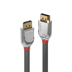 LINDY - Câble DisplayPort HDMI 1.2 Cromo Line 3 Mètre, Display Port 4k@60Hz 1.2 21.6G 3D 4k 1080p 240Hz 144Hz 120Hz 1.4 2.2 | Co