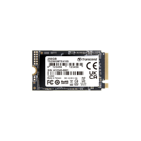 Transcend MTE410S SSD M.2 NVMe 2242 PCIe Gen4x4 256GB Max Lecture/Écriture: 5 000 MB/s/4 300 MB/s - TS256GMTE410S