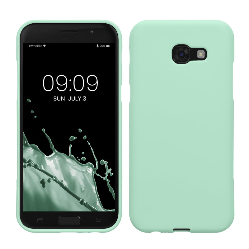 kwmobile Housse Compatible avec Samsung Galaxy A5 (2017) Coque - Housse de téléphone Protection Souple en Silicone - Menthe Mat