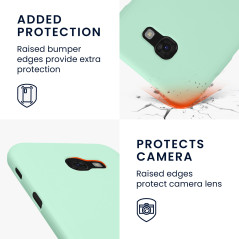 kwmobile Housse Compatible avec Samsung Galaxy A5 (2017) Coque - Housse de téléphone Protection Souple en Silicone - Menthe Mat