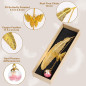 DERAYEE 2pcs Marque-Page Feuille en Métal Papillon et Fleur Sèche Éternelle Perles de Verre Pendentif Cadeau pour Étudiant Lecte DERAYEE 2pcs Marque-Page Feuille en Métal Papillon et Fleur Sèche Éternelle Perles de Verre Pendentif Cadeau pour Étudiant Lecte