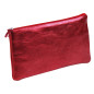 Clairefontaine 8714C - Trousse Scolaire Plate Rouge Effet irisé 22x11 cm en Véritable Cuir d'Agneau - Fourniture Scolaire - Trou Clairefontaine 8714C - Trousse Scolaire Plate Rouge Effet irisé 22x11 cm en Véritable Cuir d'Agneau - Fourniture Scolaire - Trou