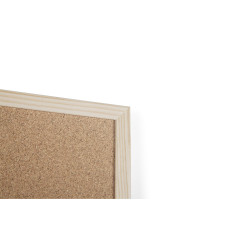 BoardsPlus - Tableau en liège - 80 x 60 cm - avec cadre en bois, avec 6 punaises