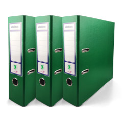 Netuno 3x classeur à anneaux vert mécanisme à 2 anneaux dos de 8 cm classeurs plastiques classeur A4 rigide classeurs de bureau