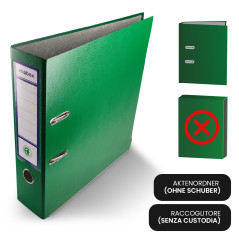 Netuno 3x classeur à anneaux vert mécanisme à 2 anneaux dos de 8 cm classeurs plastiques classeur A4 rigide classeurs de bureau