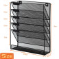 PLSOPPKG Porte-documents mural à 6 niveaux A4 à suspendre - En maille métallique durable - Porte-revue mural de bureau à 6 nivea PLSOPPKG Porte-documents mural à 6 niveaux A4 à suspendre - En maille métallique durable - Porte-revue mural de bureau à 6 nivea