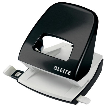 Leitz – Perforateur, 30 Feuilles, Réglette de Guidage avec Marquages des Formats, Métal, Emballage Boîte, pour Maison Bureau Éco