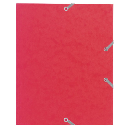 Exacompta - Réf. 55200E - Carton de 25 chemises à élastiques pour format scolaire - pochettes 3 rabats - en carte lustrée 400 g/