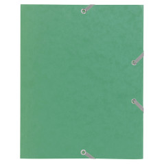 Exacompta - Réf. 55200E - Carton de 25 chemises à élastiques pour format scolaire - pochettes 3 rabats - en carte lustrée 400 g/