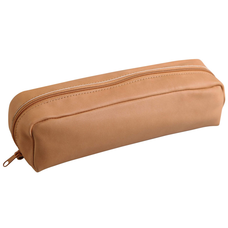Clairefontaine 8300C -Trousse Scolaire Rectangulaire en Cuir couleur Naturel 22x5x3cm en Véritable Cuir d'Agneau - Fourniture Sc Clairefontaine 8300C -Trousse Scolaire Rectangulaire en Cuir couleur Naturel 22x5x3cm en Véritable Cuir d'Agneau - Fourniture Sc