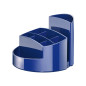 HAN Pot à crayons RONDO – Pot à crayons élégant avec 9 compartiments, stable, ultra brillant et de qualité supérieure, bleu, 174