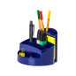 HAN Pot à crayons RONDO – Pot à crayons élégant avec 9 compartiments, stable, ultra brillant et de qualité supérieure, bleu, 174