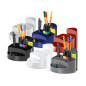 HAN Pot à crayons RONDO – Pot à crayons élégant avec 9 compartiments, stable, ultra brillant et de qualité supérieure, bleu, 174