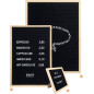 Securit Tableau avec lettres 60 x 80 cm en bois naturel et feutre - Comprend 360 lettres, chiffres, symboles et un kit de montag Securit Tableau avec lettres 60 x 80 cm en bois naturel et feutre - Comprend 360 lettres, chiffres, symboles et un kit de montag