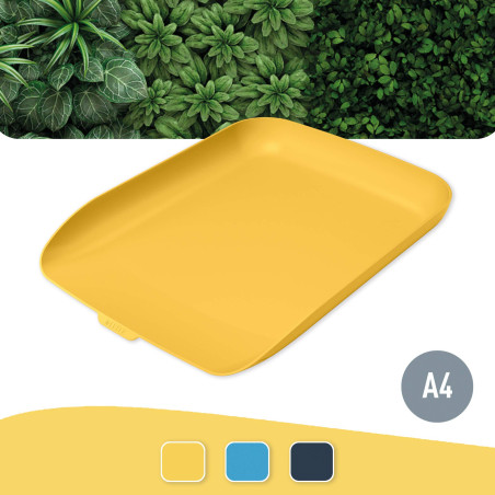 Leitz Corbeille à Courrier A4, Cosy, Jaune, 53580019