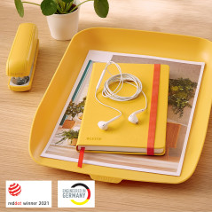 Leitz Corbeille à Courrier A4, Cosy, Jaune, 53580019