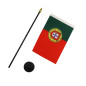 AZ FLAG - Mini Drapeau Portugal De Table - 15x10 cm - Drapeau Portugais De Bureau 100% Polyester Avec Hampe Pointe Dorée 25cm AZ FLAG - Mini Drapeau Portugal De Table - 15x10 cm - Drapeau Portugais De Bureau 100% Polyester Avec Hampe Pointe Dorée 25cm