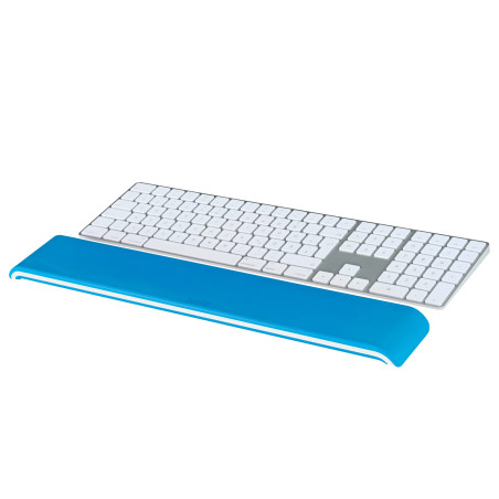 Leitz Ergo WOW Repose-Poignet Ajustable pour Clavier, Hauteur Réglable sur 2 Positions, Bleu/Blanc, 65230036