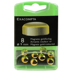 EXACOMPTA BTE 8 AIMANTS Diam 9mm OR