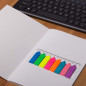 D.RECT marque-pages PET autocollants avec règle | 12x45 mm 8x25 marqueurs de page | multicolores | Feuillets Autocollants Coloré