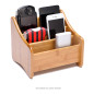 Holzsammlung Boîte de rangement de bureau, 3 Compartiments en Bambou Multi-Fonctionnels Organisateur Télécommande TV Home Articl Holzsammlung Boîte de rangement de bureau, 3 Compartiments en Bambou Multi-Fonctionnels Organisateur Télécommande TV Home Articl