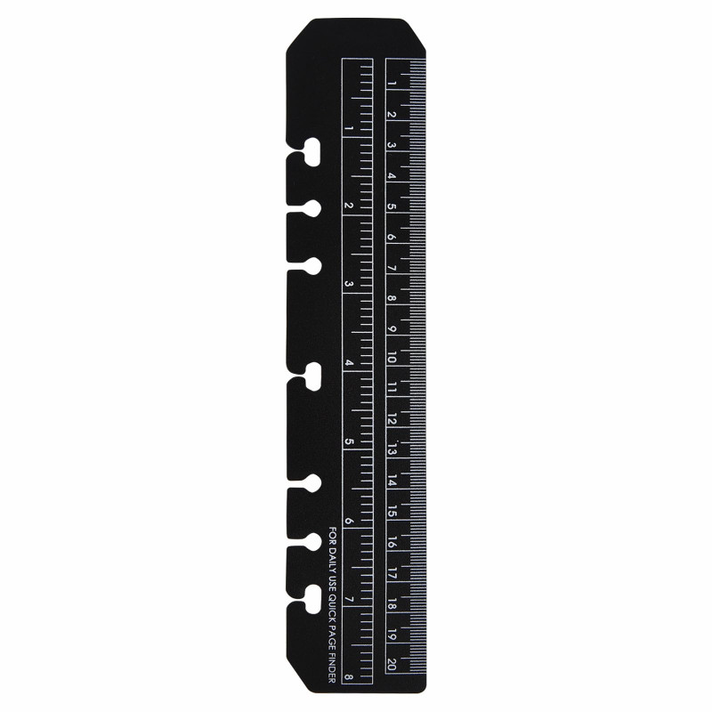 Règle A5 - En plastique noir - Pour classeur à 6 anneaux rechargeables Règle A5 - En plastique noir - Pour classeur à 6 anneaux rechargeables